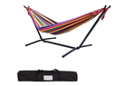 Foldable Double Hammock Stand Adjustable Steel Hammock Stand Portable Cotton Canvas Hammock With Stand