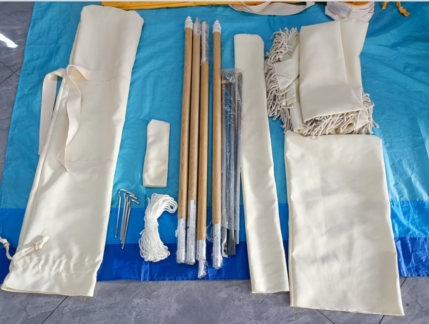 木撑杆3m×1.8m沙滩帐篷带流苏