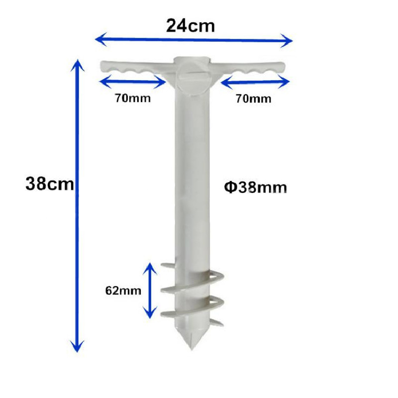 24×38CM大号ABS料户外沙滩伞塑料地插