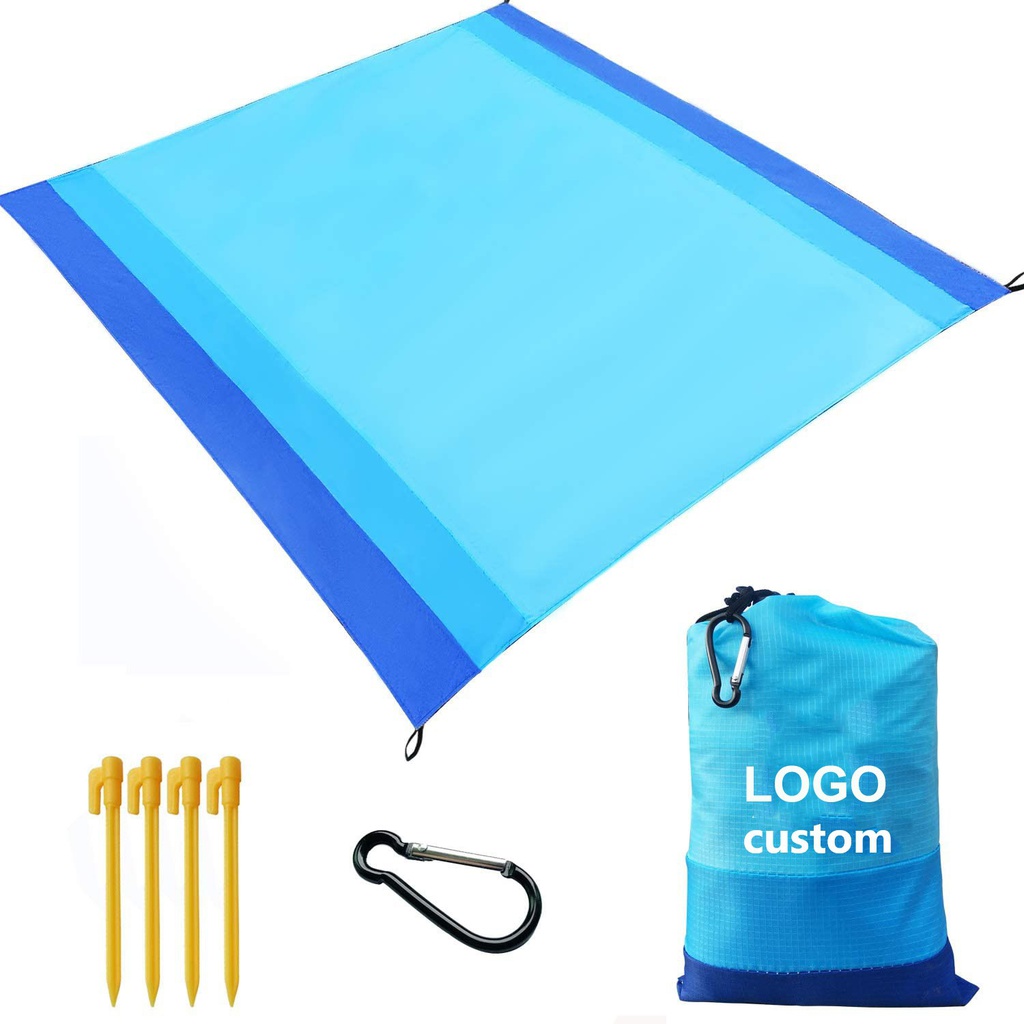 210×200cm野营防水沙滩垫便携式可折叠涤纶野餐垫定制