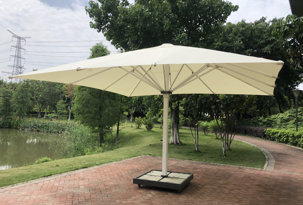 5× 5-meter square luxury aluminum patio umbrella