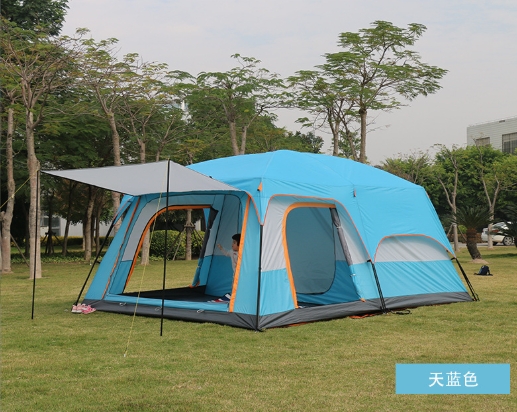 430×305×205cm Camping tent 8-12 person two bedroom tent