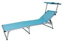 SunLounger Beach Folding bed Alu textilene blue