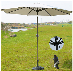 [2.庭院伞5725] 2.7米铁架铁中棒庭院中柱伞( 2.7meter Iron Frame Iron Column Umbrella Garden Umbrella Patio Umbrellas)