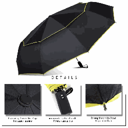 [27折叠伞11262] 27 inch 10 ribs double layer auto  folding umbrella